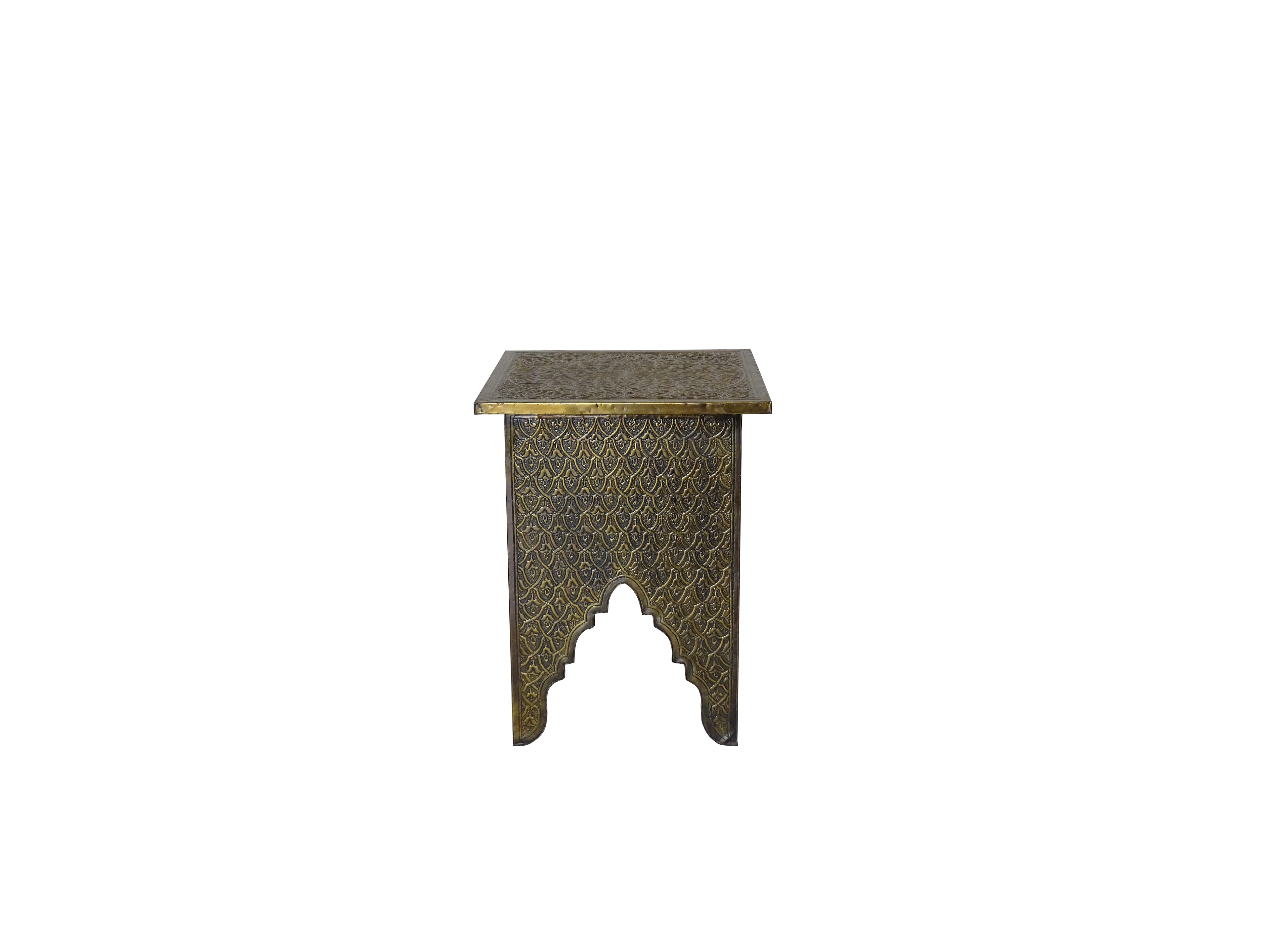 Square Moroccan Silver Coffee Table