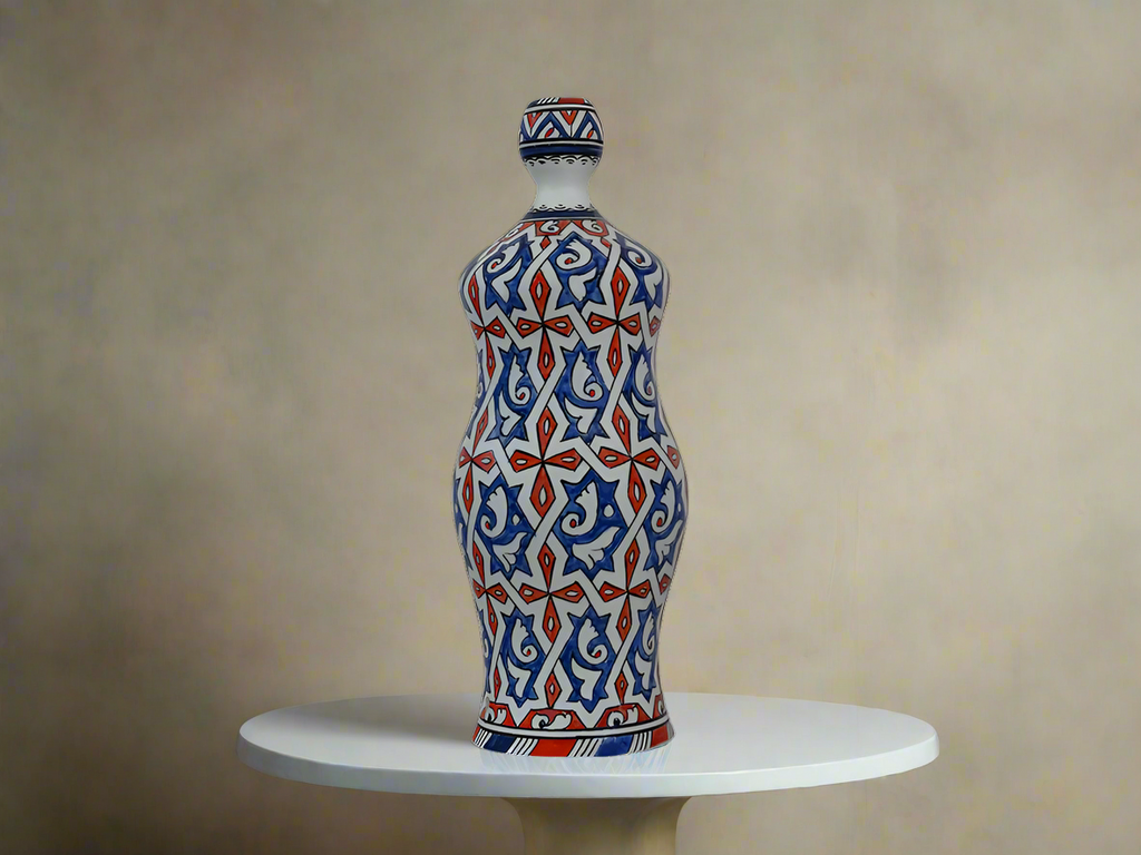 Handmade Moroccan ceramic vase. Moroccan ceramic handmade vase / home decor - Zorastore