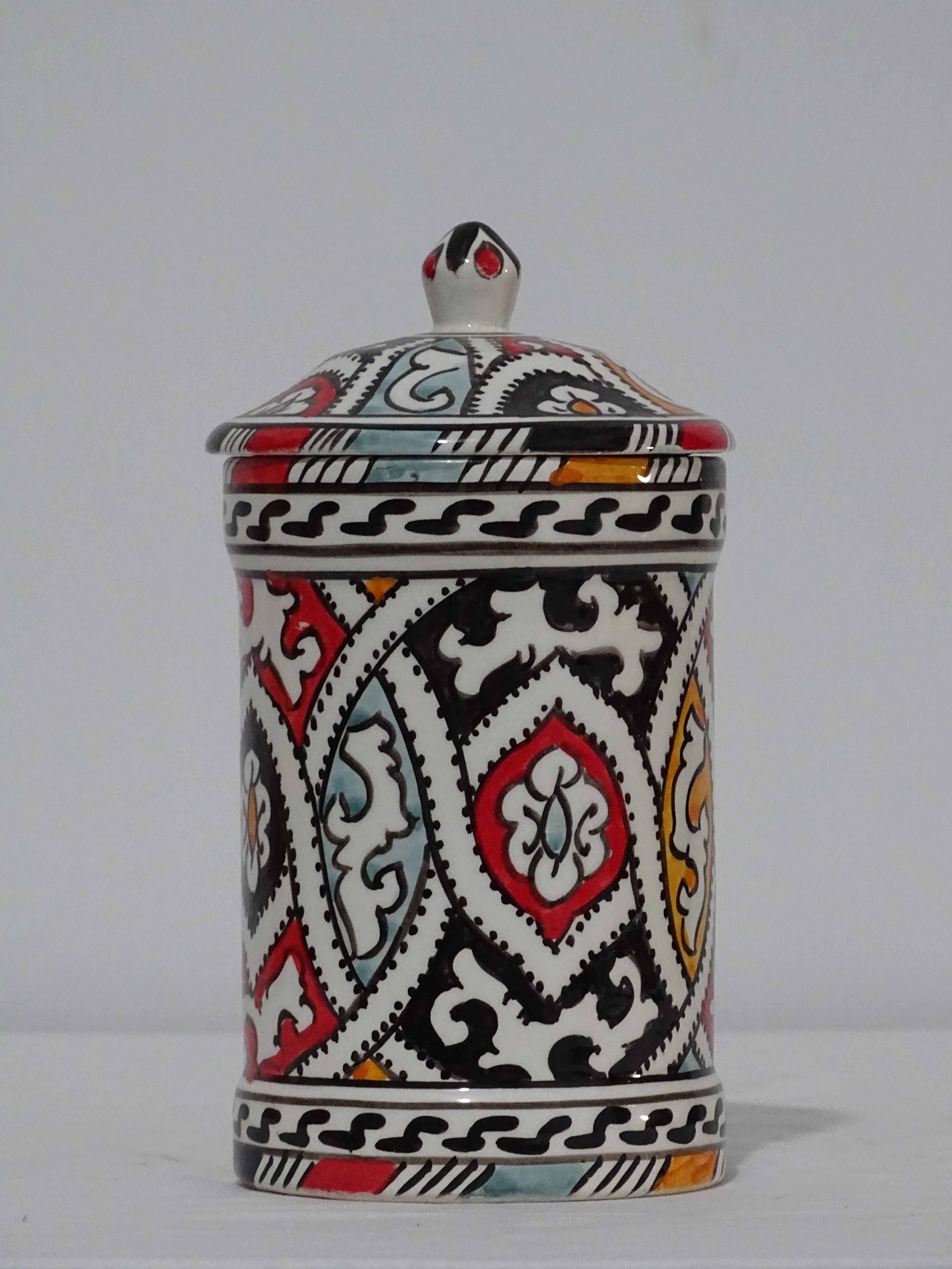 Handmade Hand-Painted Moroccan Ceramic Containers
