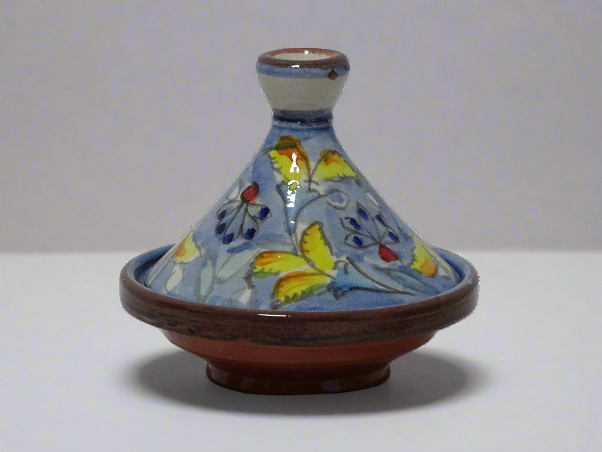 Moroccan Handmade Serving Tagine, Lead-Free, handmade baking pot with lid