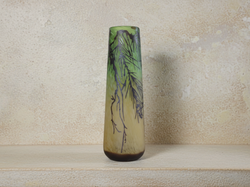 Decorative glass vase with nature-themed - zora store llc