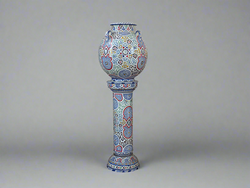 Moroccan ceramic vase from Fes, handmade and hand painted - zora store llc