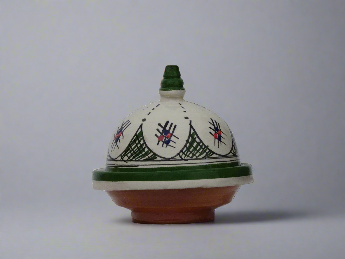 handmade and hand painted Moroccan tagine.