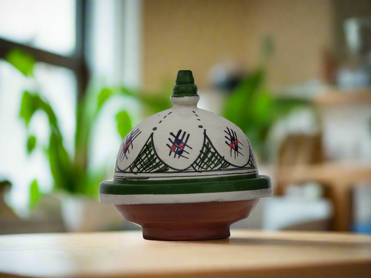 handmade and hand painted Moroccan tagine.