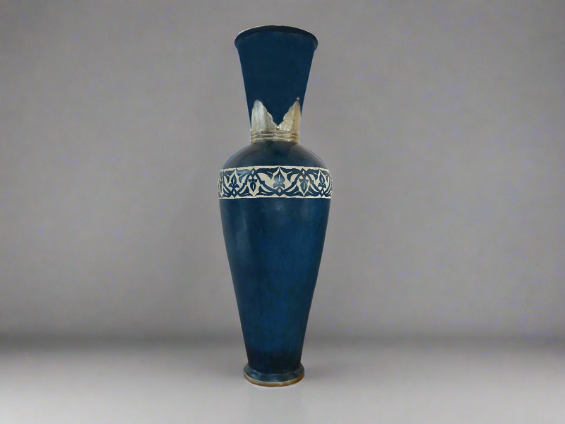 Ceramic Blue Moroccan Entrance vase - zora store llc