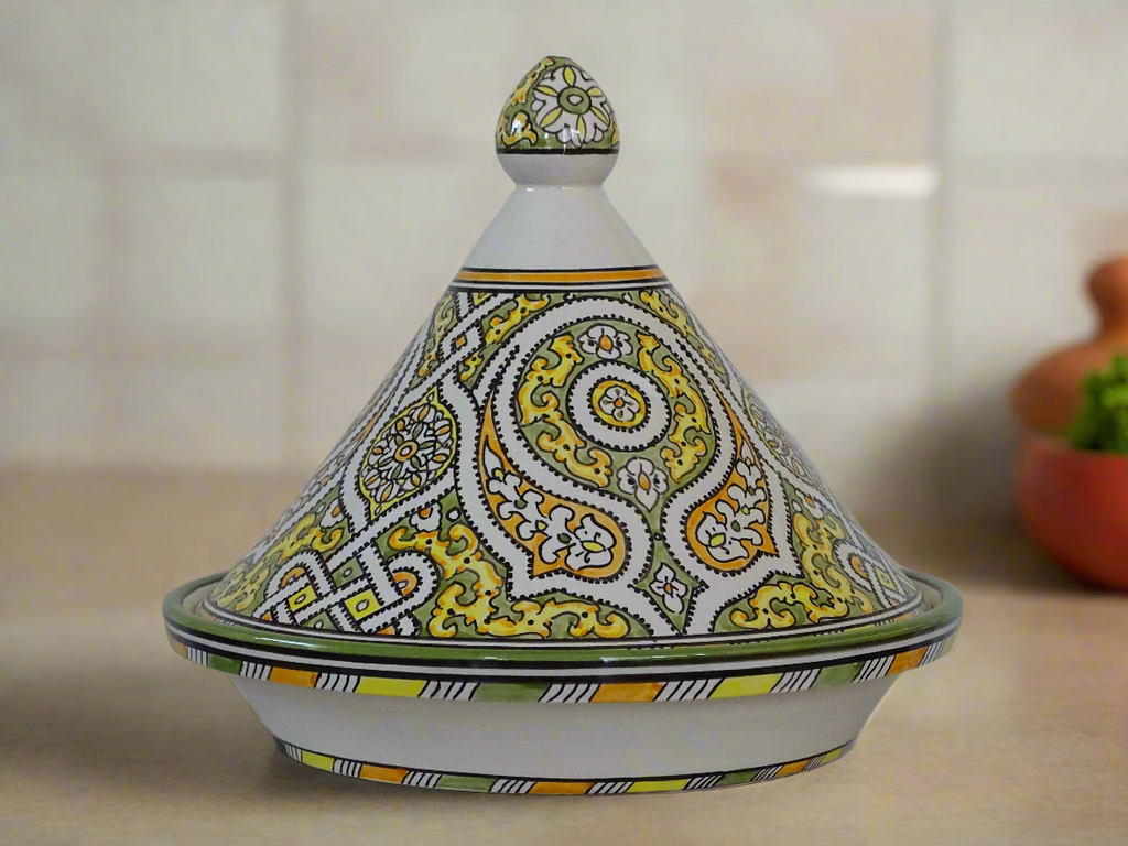 Handmade Moroccan Tagine-Pottery For Serving Meals-Handcrafted - Zorastore