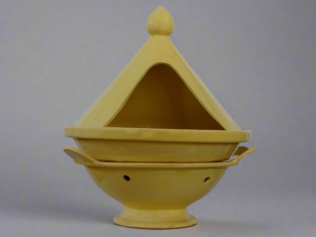 Yellow pottery tagine - Handmade and Hand Painted Tagine - zora store llc