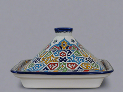 Moroccan Tagine. Hand-painted and designed for  serving - zora store llc