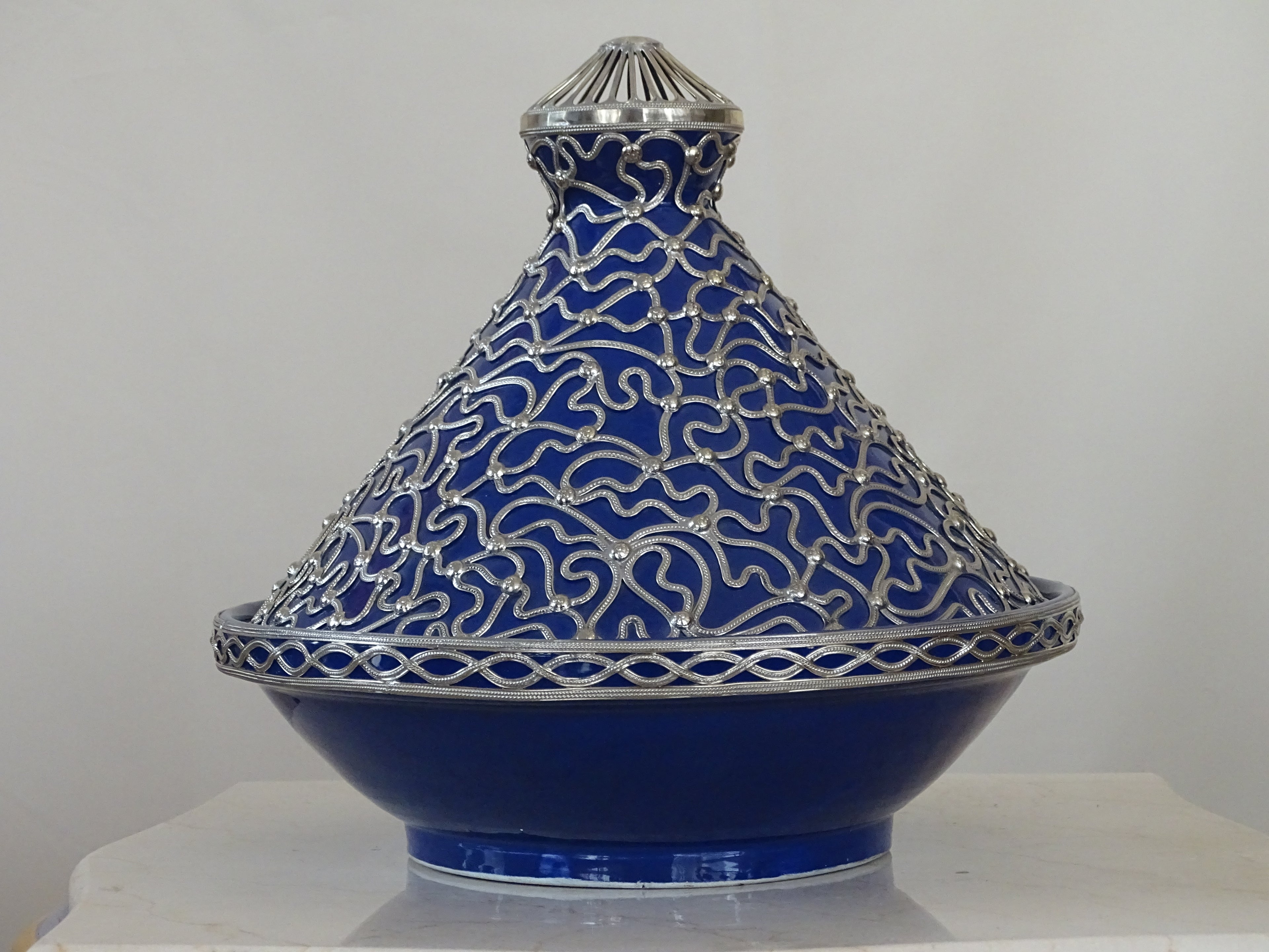 طاجن سيراميك بالفضة