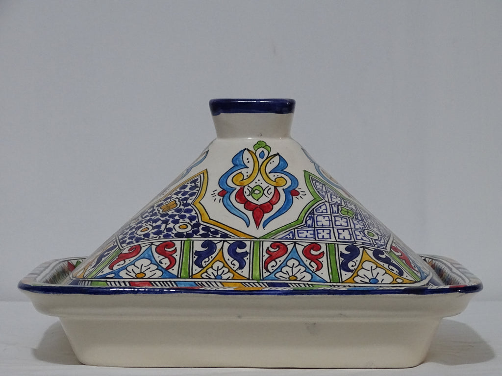 Moroccan Pottery Large clay pot for serving with a lid - zora store llc