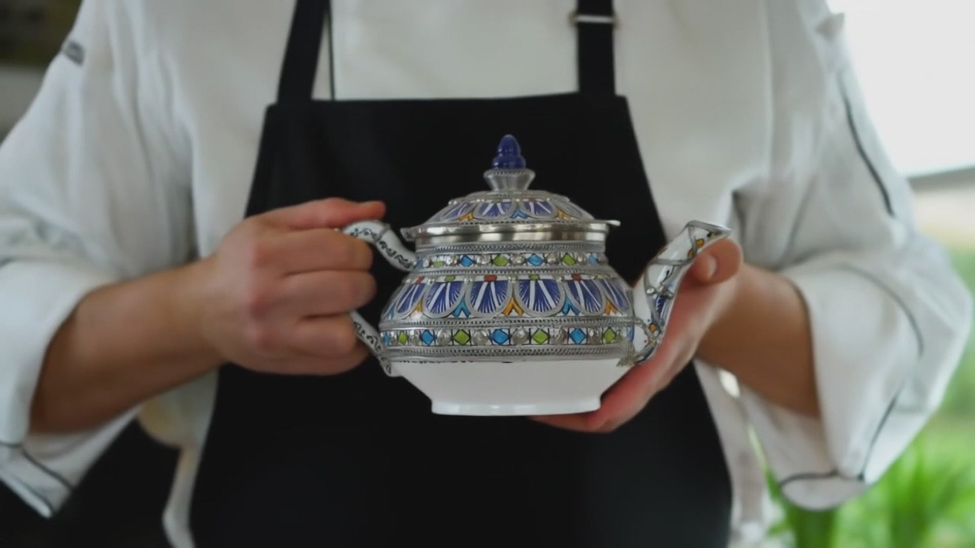hand made Moroccan artistry teapot