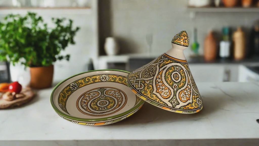 Handmade Moroccan Tagine-Pottery For Serving Meals-Handcrafted