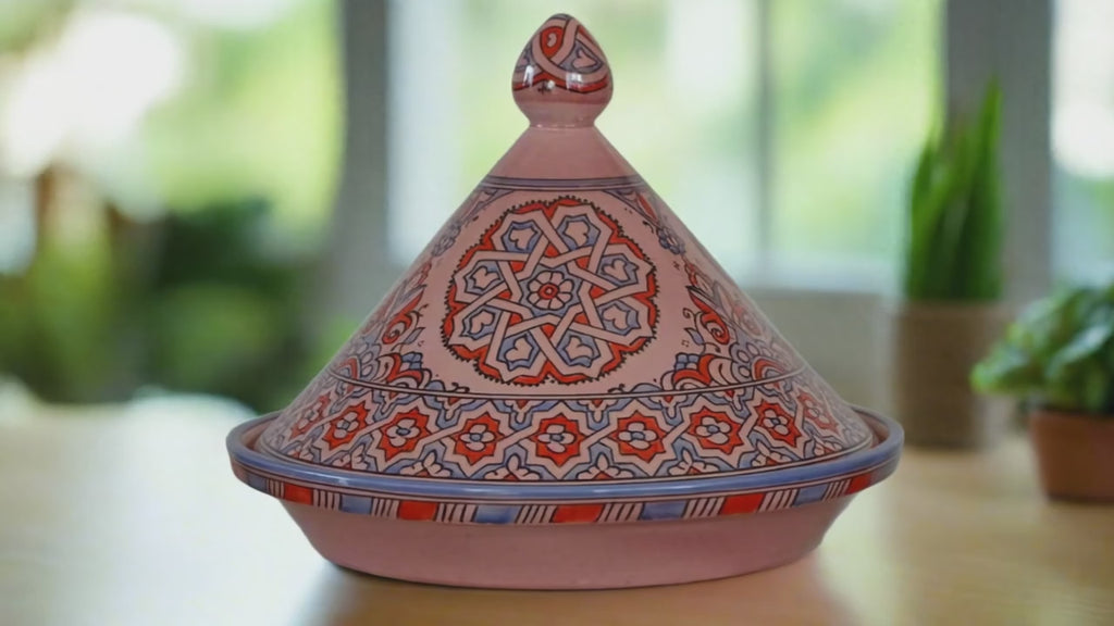 Hand Painted Tagine For Serving, Serve Delicious Meals the Traditional Moroccan Way - zora store llc