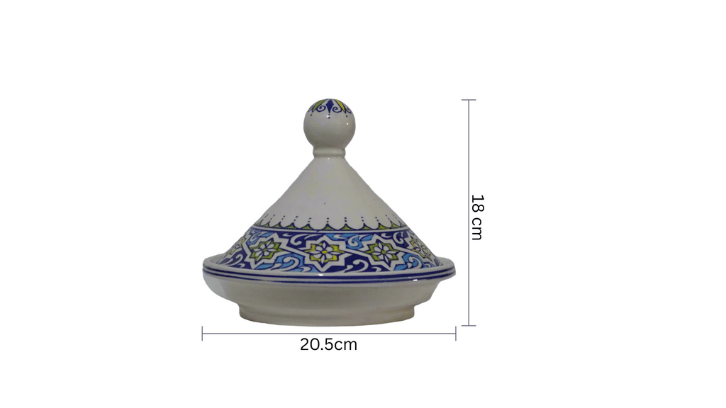 طاجن مغربي، مرسوم يدوياً - zora store llc