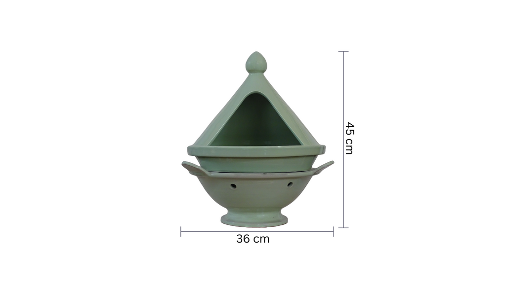 Hand Painted Tagine - pottery Kitchenware - Large- Serving Pot - zora store llc