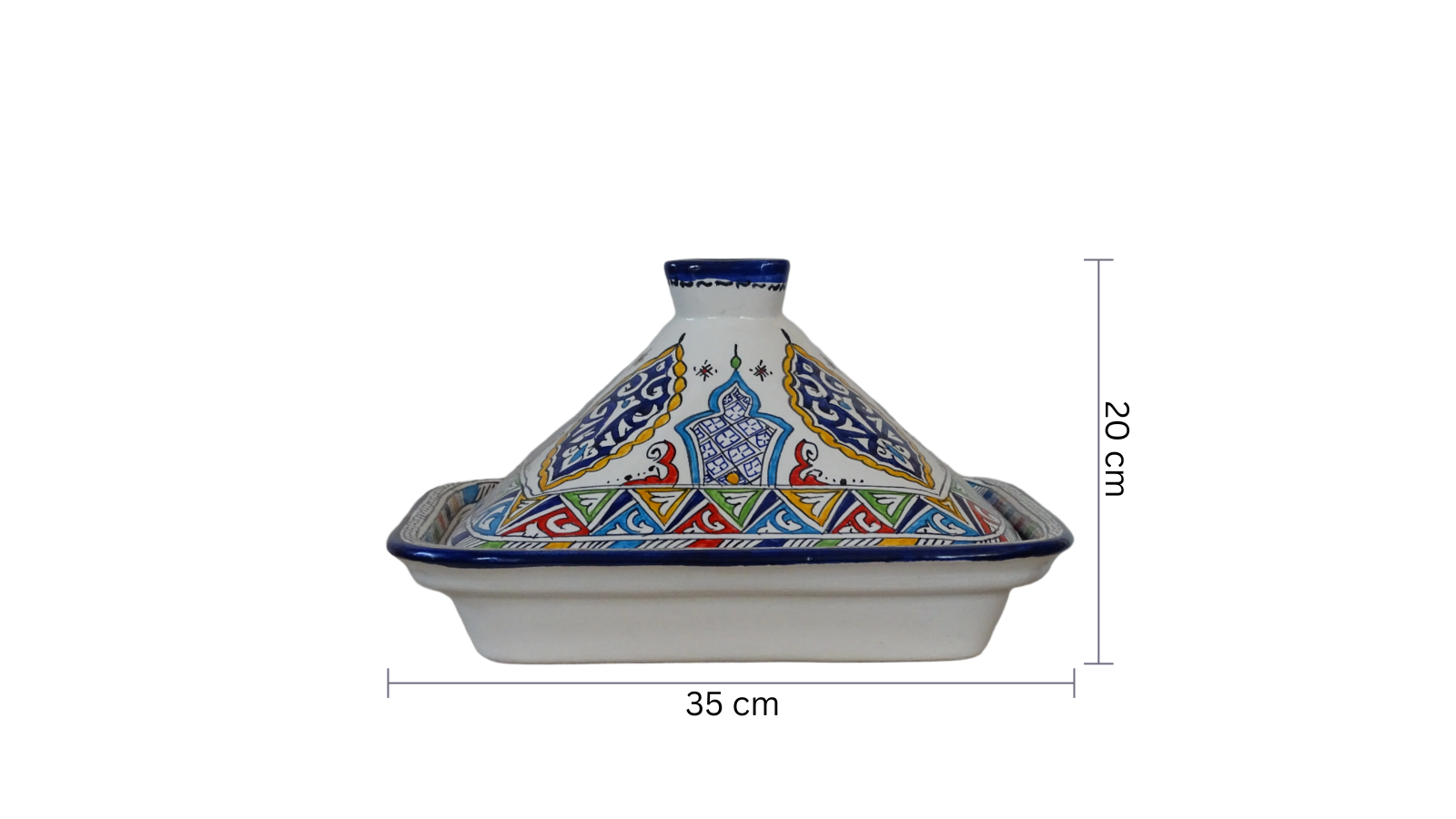 Moroccan Pottery's Large high clay made Tajine, designed for serving tasty meals.  this pot includes a lid, perfect for keeping dishes warm