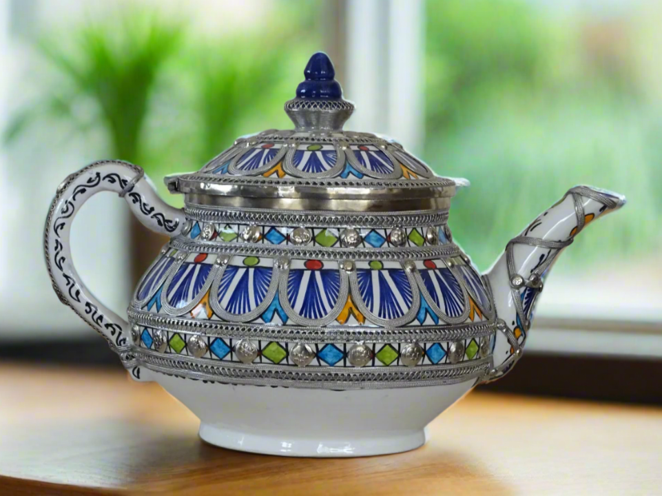hand made Moroccan artistry teapot